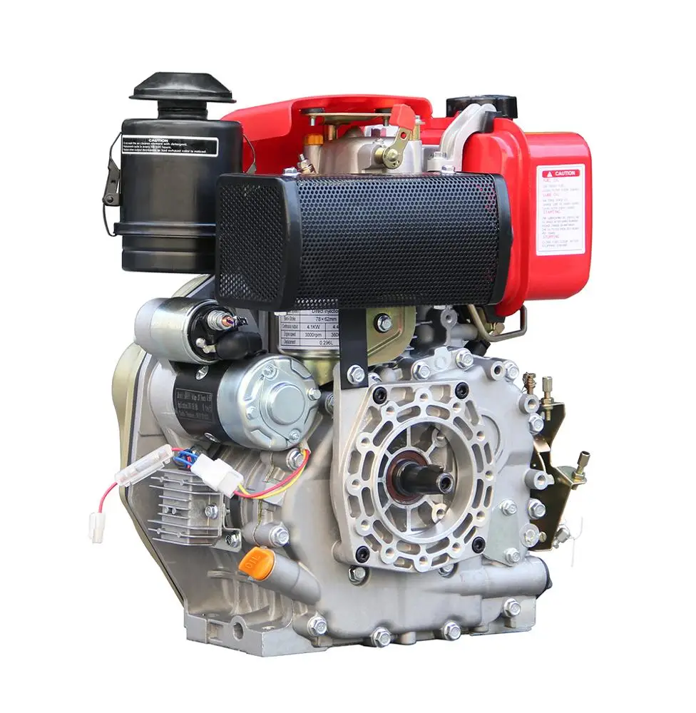 Air-cooled single cylinder Italia type 6hp electric start 178f diesel engine