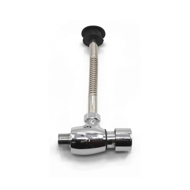 Jooka sanitary ware fitting in wall chromed polished time delay button urinal button flush valves