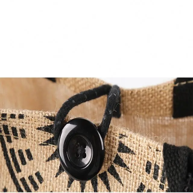 
Natural Handmade Laminated Printed Small Gift Beach Printed Waterproof Jute Ecobags 