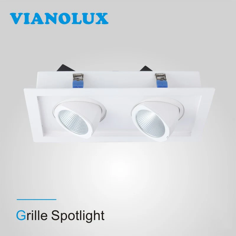 
Factory Direct Supply Recessed Adjustable Rotation 2*30w grille light for cloth shop fashion shop house 