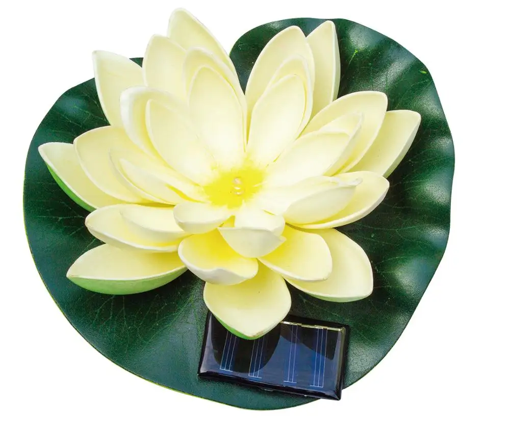 Solar floating lotus flower LED light for pools