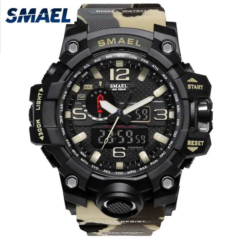 Водонепроницаемые спортивные наручные часы SMAEL 1545MC