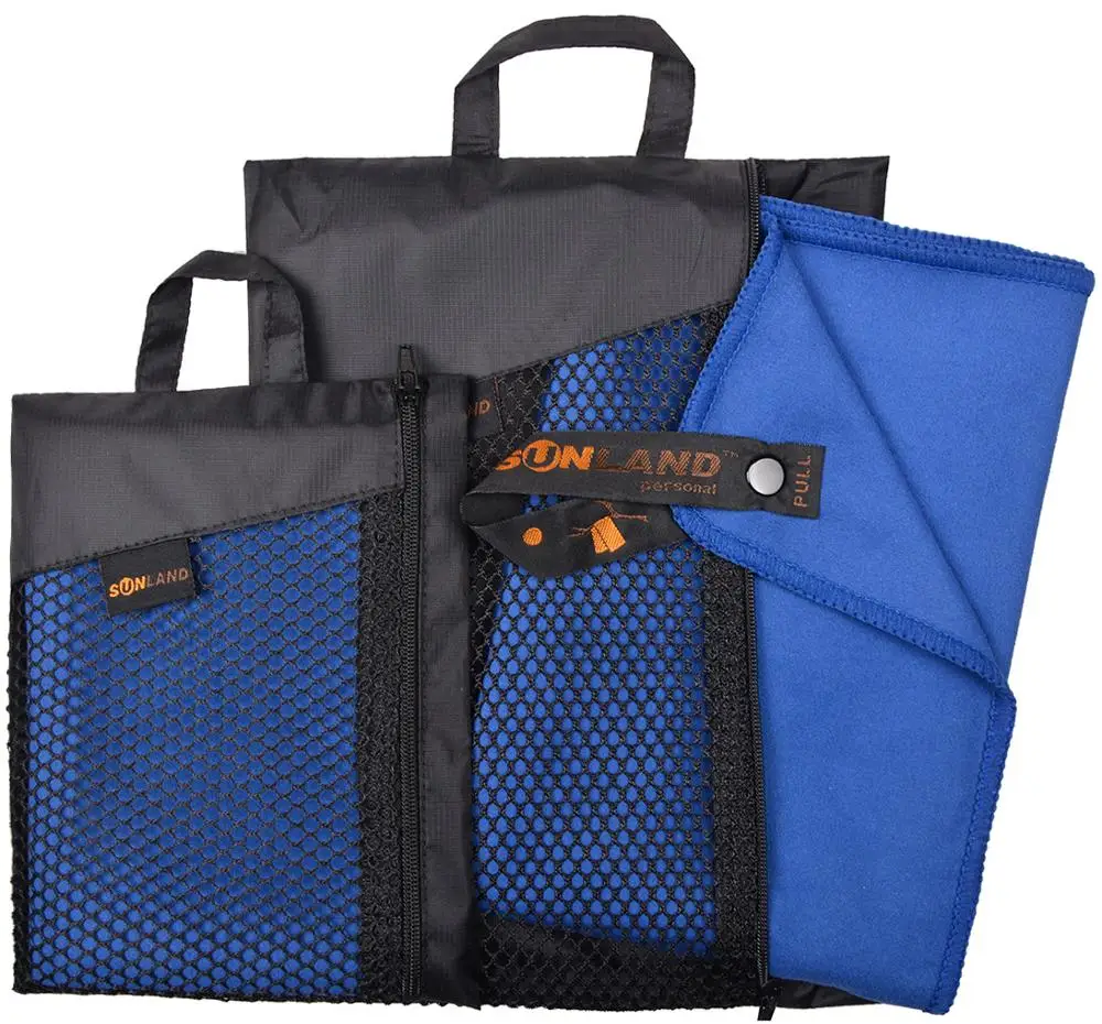 Sunland Microfiber Towel Camping Sand Free Beach Towel Bag