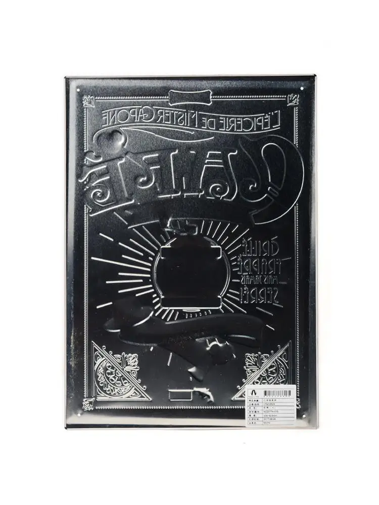 Wholesale Embossed Beer Bar Tinplate Sign Board Vintage Rectangular Advertising Tin Plate Custom Metal Sign