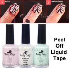 Nova atualização ingredientes 15 ml Nail Art Peel Off Palisade camada de Base líquido fita Manicure pele proteger fácil Stamping ferramenta