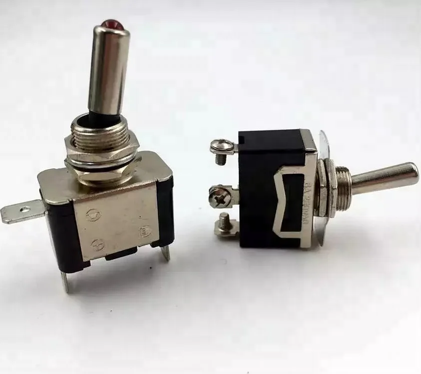 Переключатели 20A со светодиодной подсветкой, переключатели on-off-on 9 pin