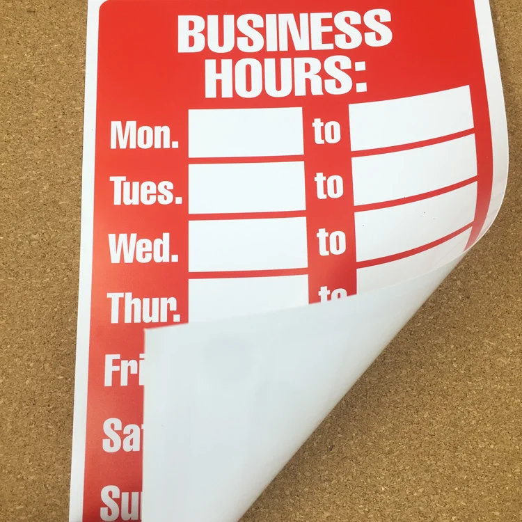 High quality PVC shop open and closed sign business hours sign for sale