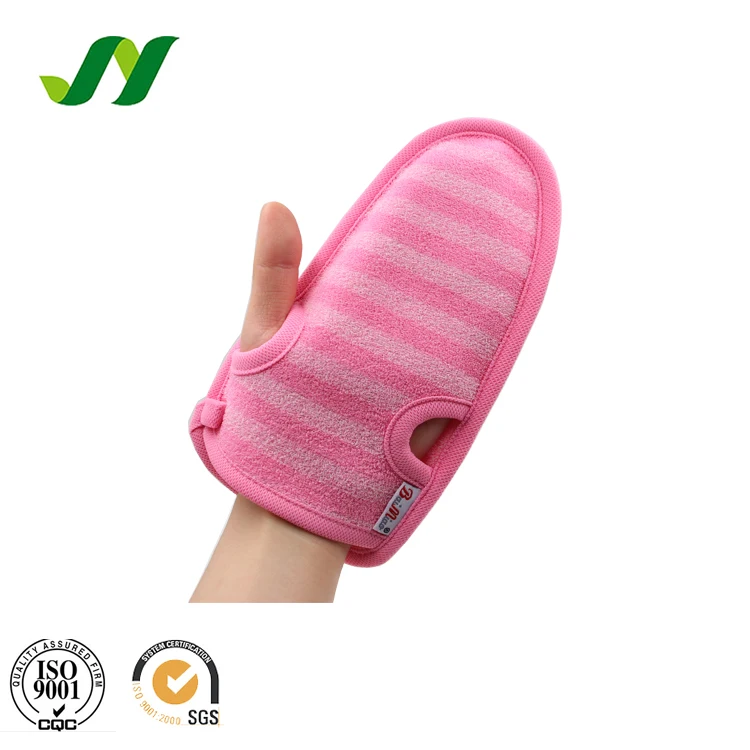 Индивидуальные вискозные шелушивающие массажные варежки для тела