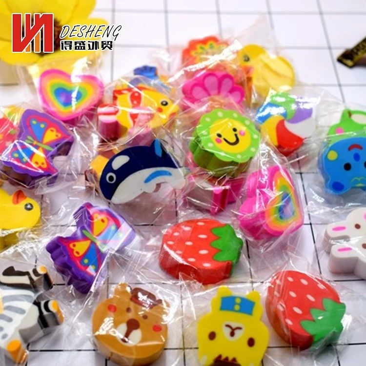 
Wholesale cute design colorful children school custom shape eraser for pencil 