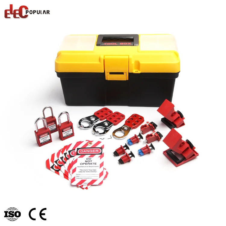 Electrical Safety Lock Out Tool Box Convenient Group Lockout Tagout Kits