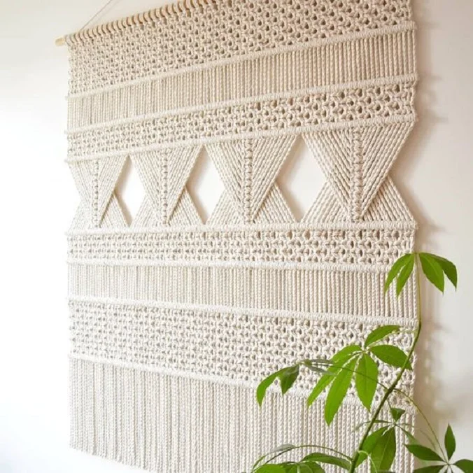 Boho Chic Design Home Decor Wall Hanging Pattern made up of 100% Cotton Ropes