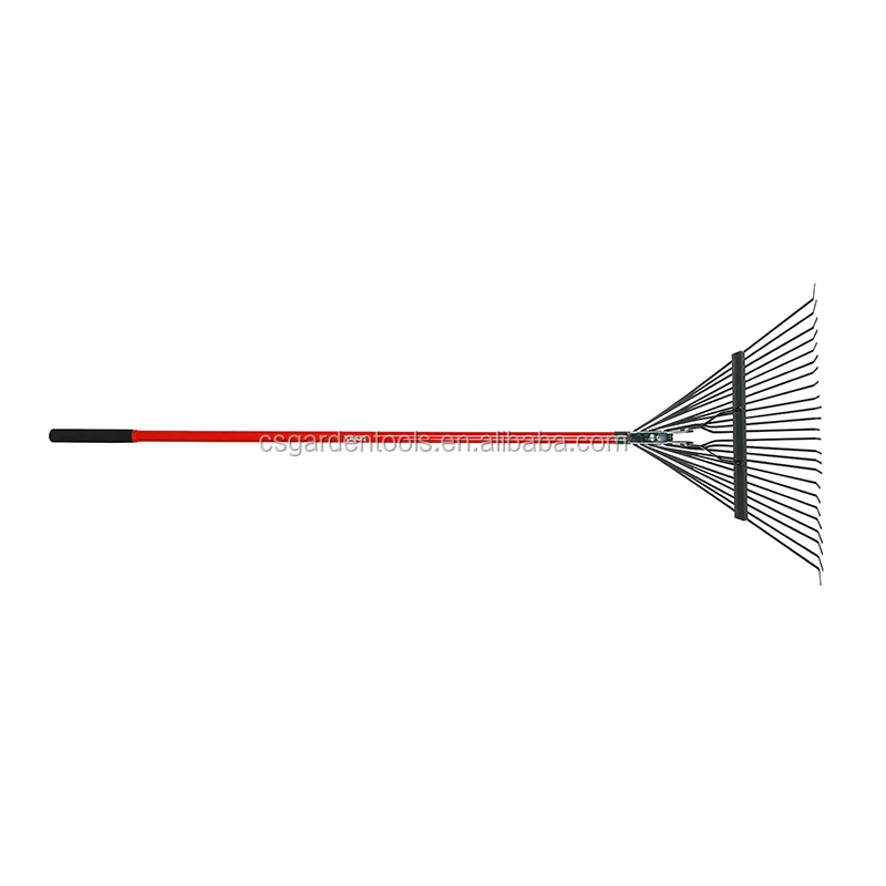 
24T 45# steel garden tools leaf hand harrow rake lawn sweeper 