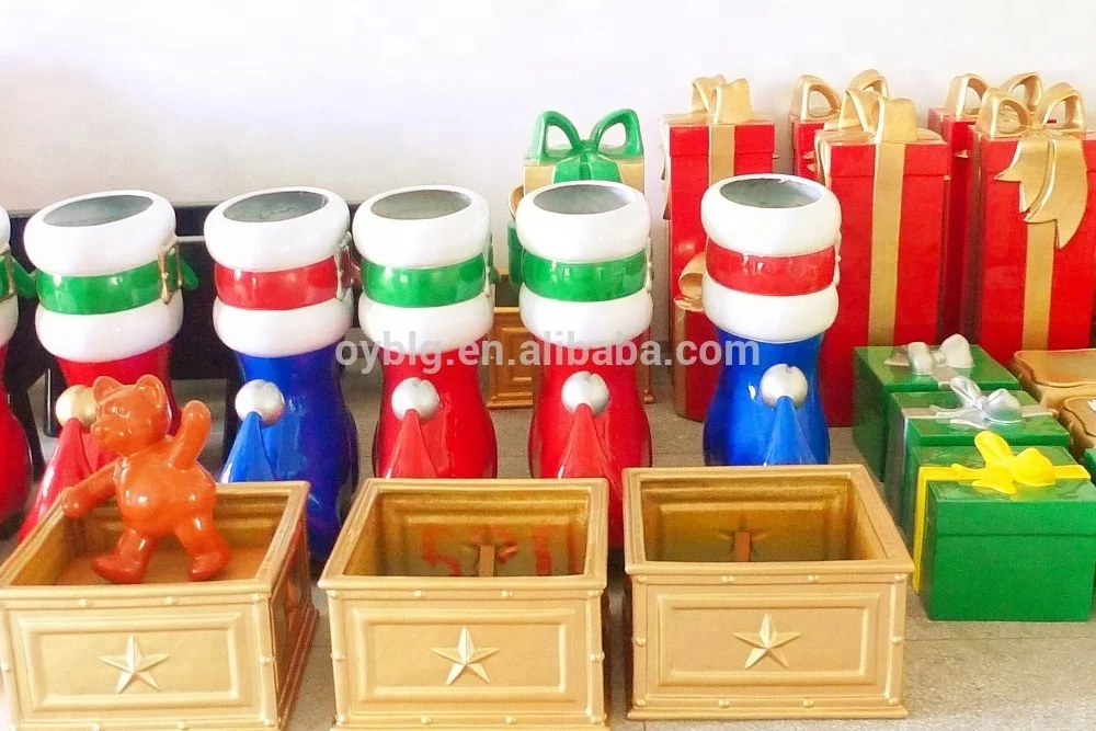 Big Size Outdoor Fiberglass Christmas Boot