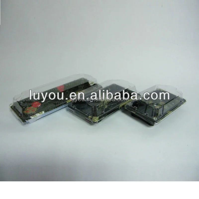 
disposable plastic sushi container with lid 