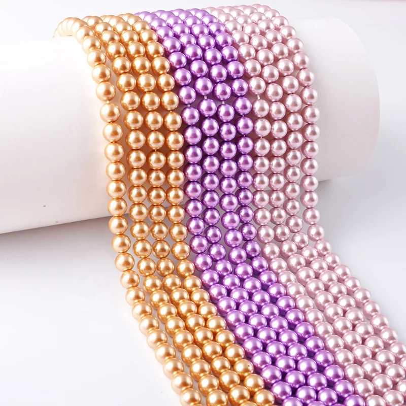 Mix color imitation jewelry glass pearl, 6mm Pearl Beads jewelry,imitation jewelry round pearl loose beads