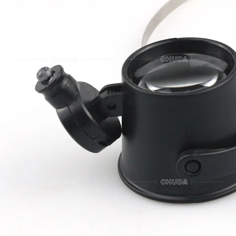 15X30mm watch repair magnifying glass LED head wearing magnifier