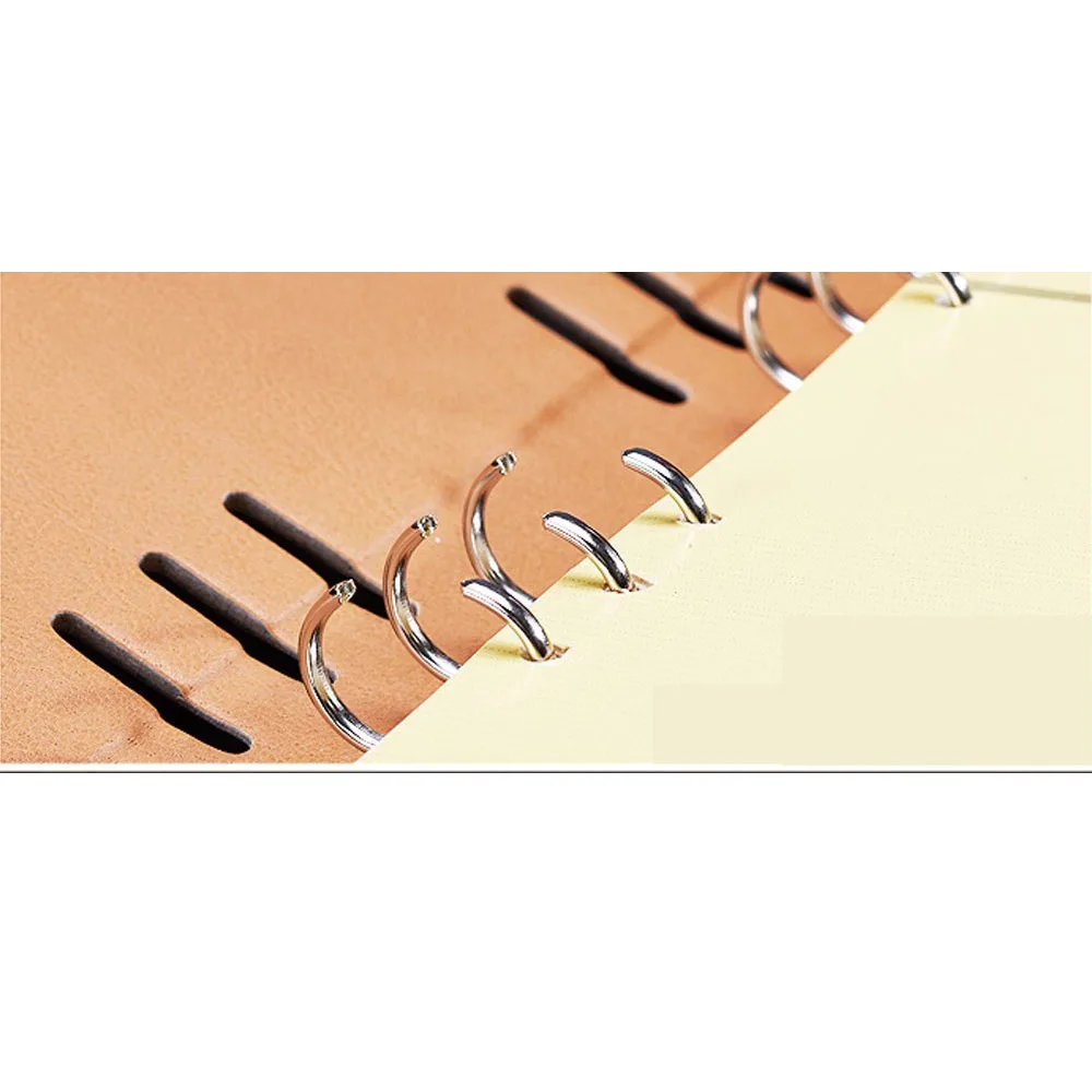 Wholesale business A5 B5 PU leather 9 rings loose-leaf binder stationery notebook folder agenda planner organizer notebook