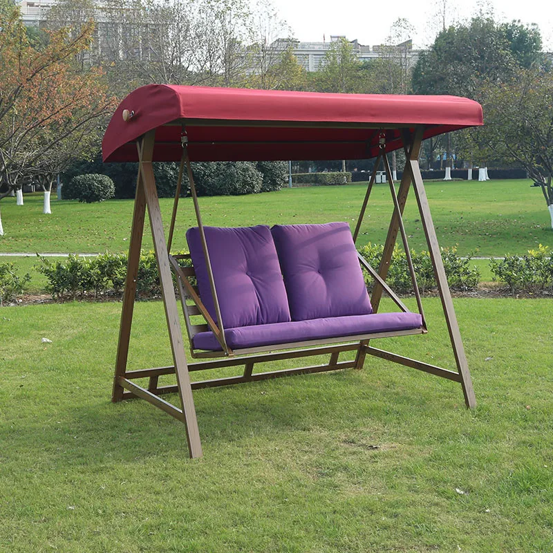 
Outdoor furniture purple color 2 seater swing seat garden patio children swing for kids adult swing garden beach pool outside 