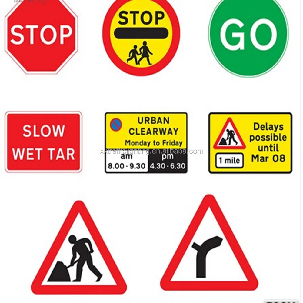 Customized aluminum triangle tin sign road sign animal printed sign