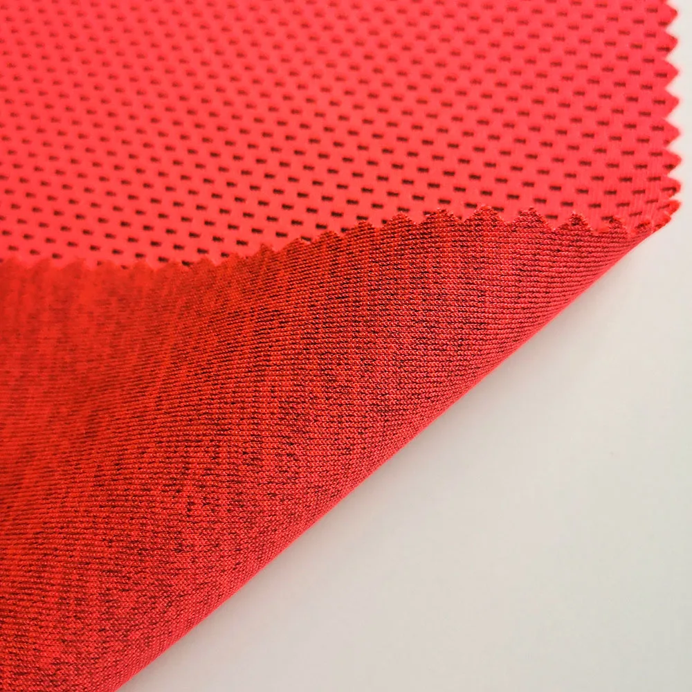 gold supplier polyester spandex blended knitted heather fabric for tracksuit RTS PS1Y61