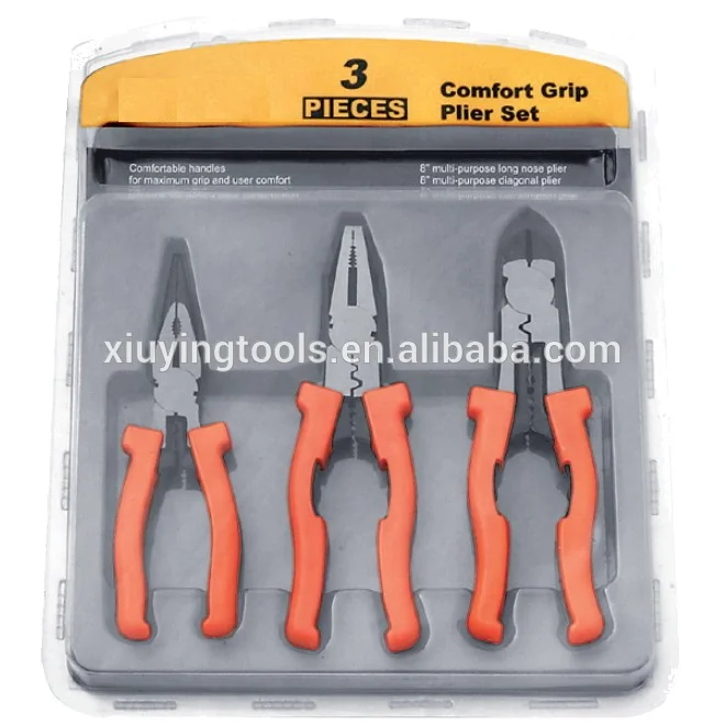 Набор из 4 плоскогубцев включая плоскогубцы Linesman устройство для зачистки проводов боковой резак диагональные и длинный нос с блистерной картой