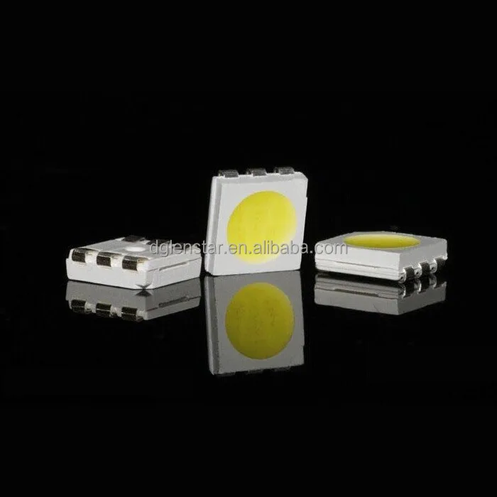 PLCC6 Серия 5050, 3 чипа, белая поверхность, высокая яркость, белый Тип СВЕТОДИОДА SMD