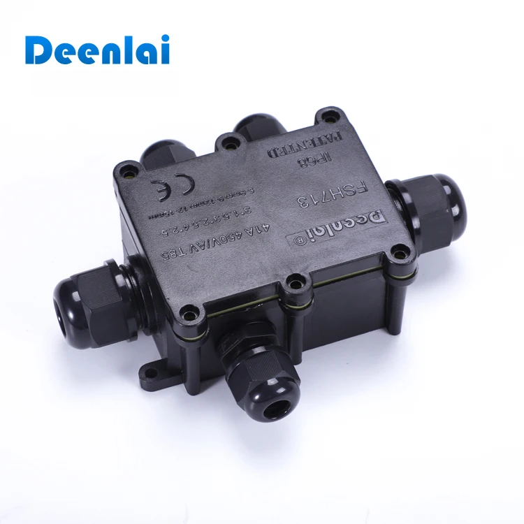 5 way IP68 small waterproof cable junction box with direct connectors for underwater lights