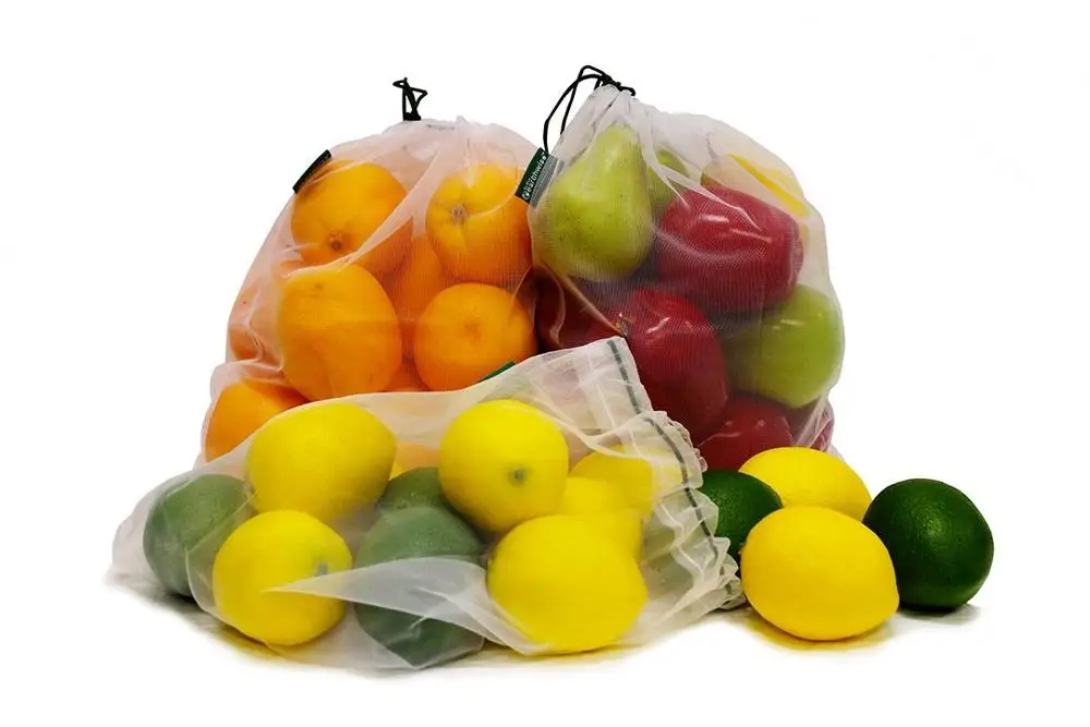 Multipurpose mesh nylon bags, reusable nylon mesh bag for fruit & vegetables