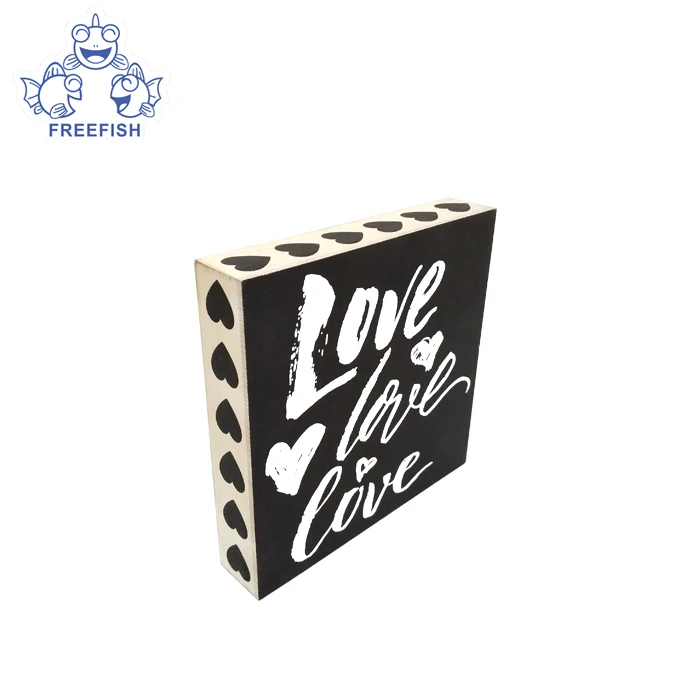 Tastefully designed and crafted box sign to match your country style home decor, wooden block with golden words