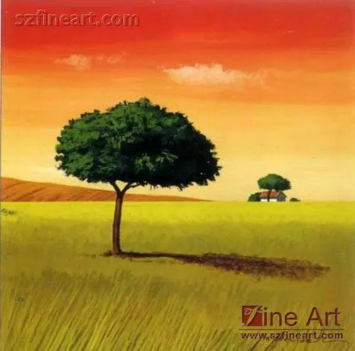 100%Handmade Hot and New Easy Landscape Painting with Abstract Style