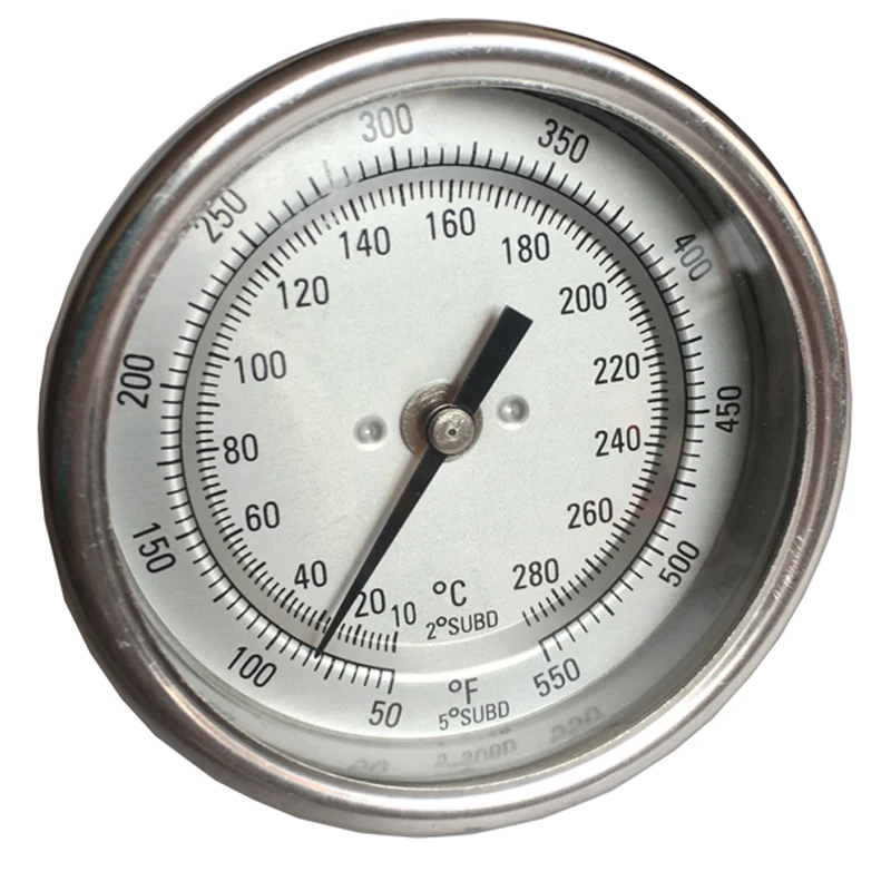 SS304 boiler/power station bimetal thermometer