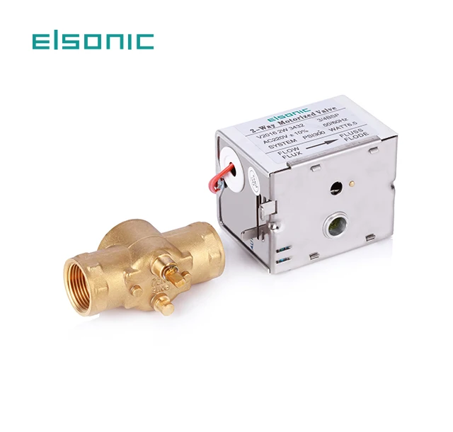 fan coil unit motor with spring return  on off zone 3 way automatic control brass motorized zone valve