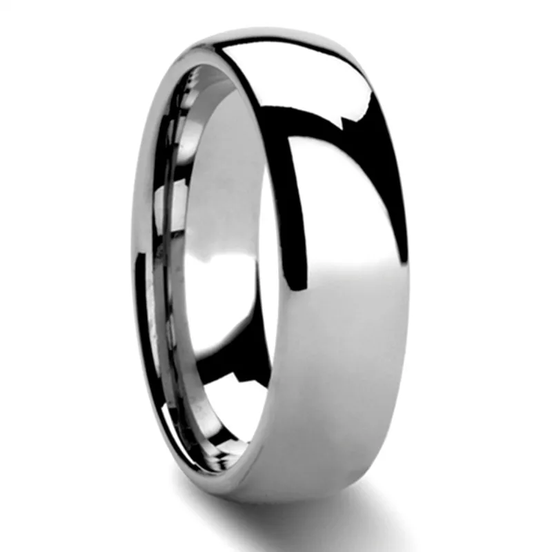 
Unisex Classic 2mm 4mm 6mm 8mm 12mm Domed Steel Plain Tungsten Carbide Ring for Men Women 