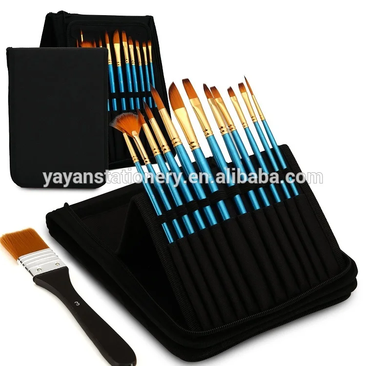 Newest Professional Synthetic Nylon  Art And Craft Paint Brush Set Acrylic Paint Brush