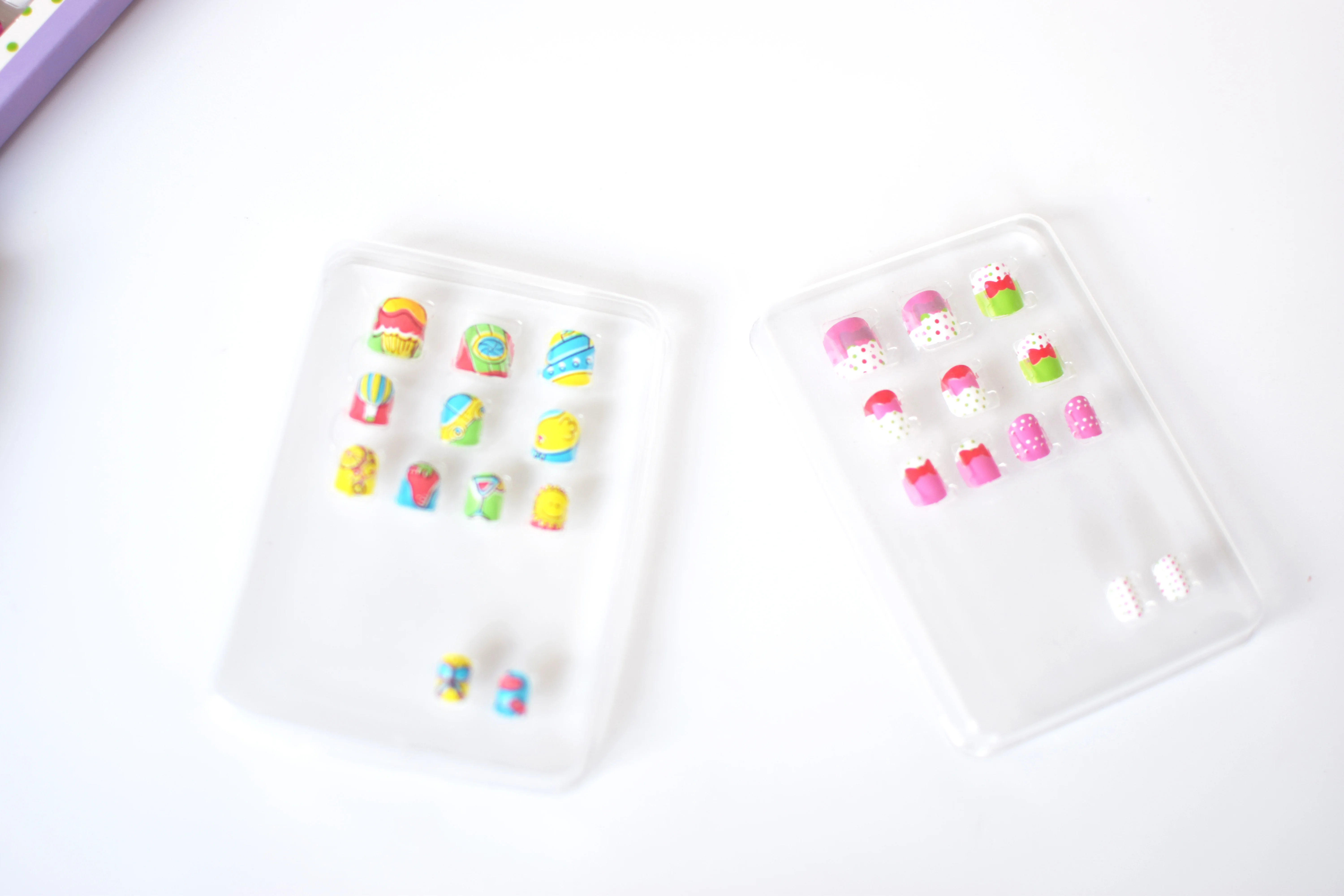 New Full Cover Natural Lovely Children Harmless Fingernails Kids False Finger Nail Tips Wholesale Custom Nail Decoration