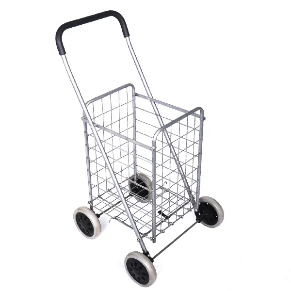 
Factory hot sale wire mesh cheap foldable shopping trolley 