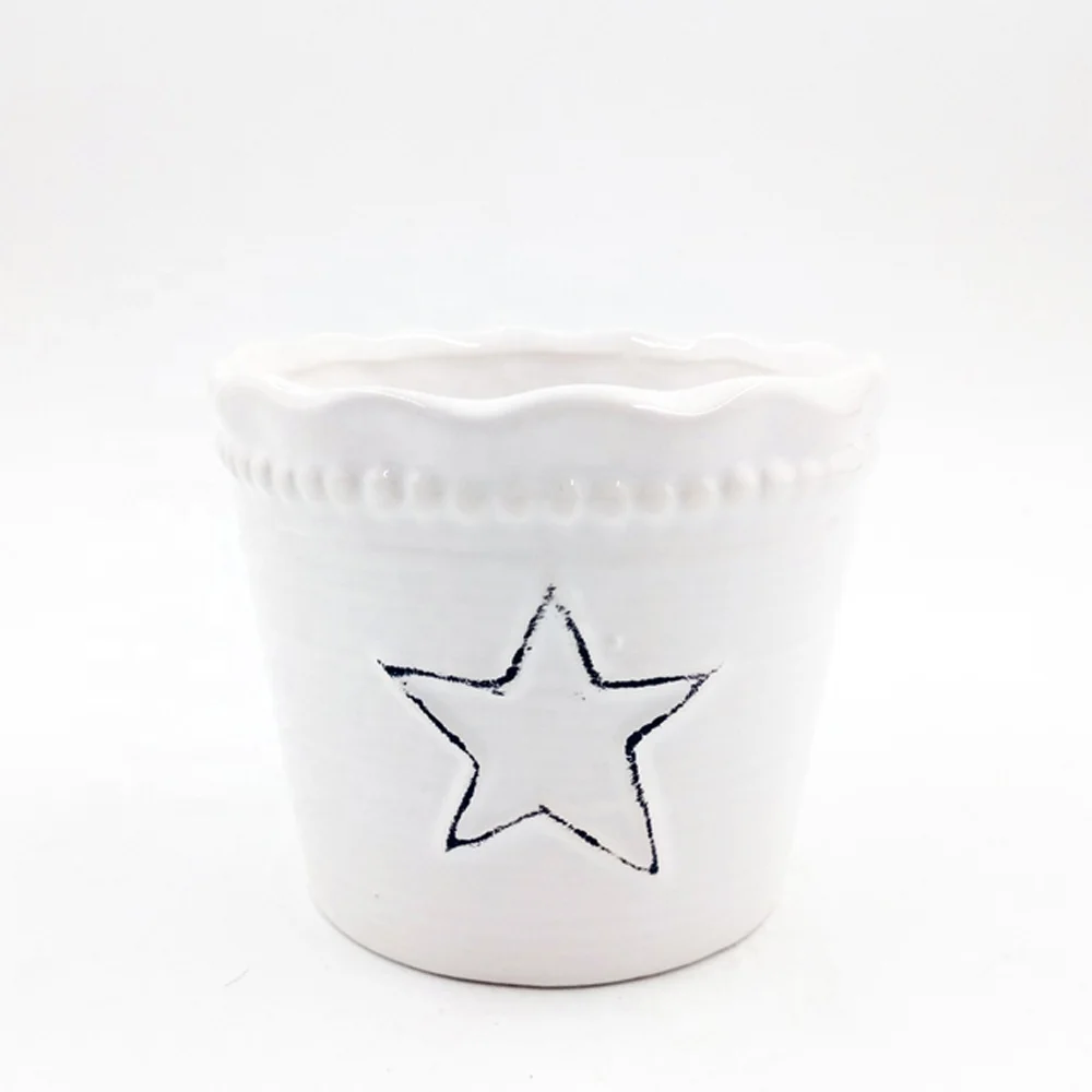 
round ceramic orchid flower planter pot 