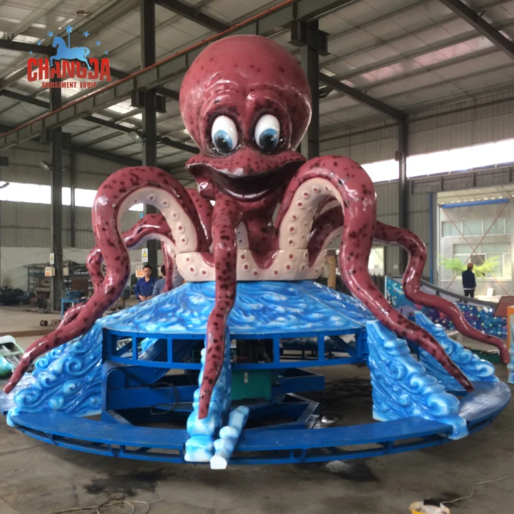
Changda Rides !!! High Quality Fiberglass Octopus Outdoor Cheap Fairground Rides Small Octopus Polo Rotating For Sale 