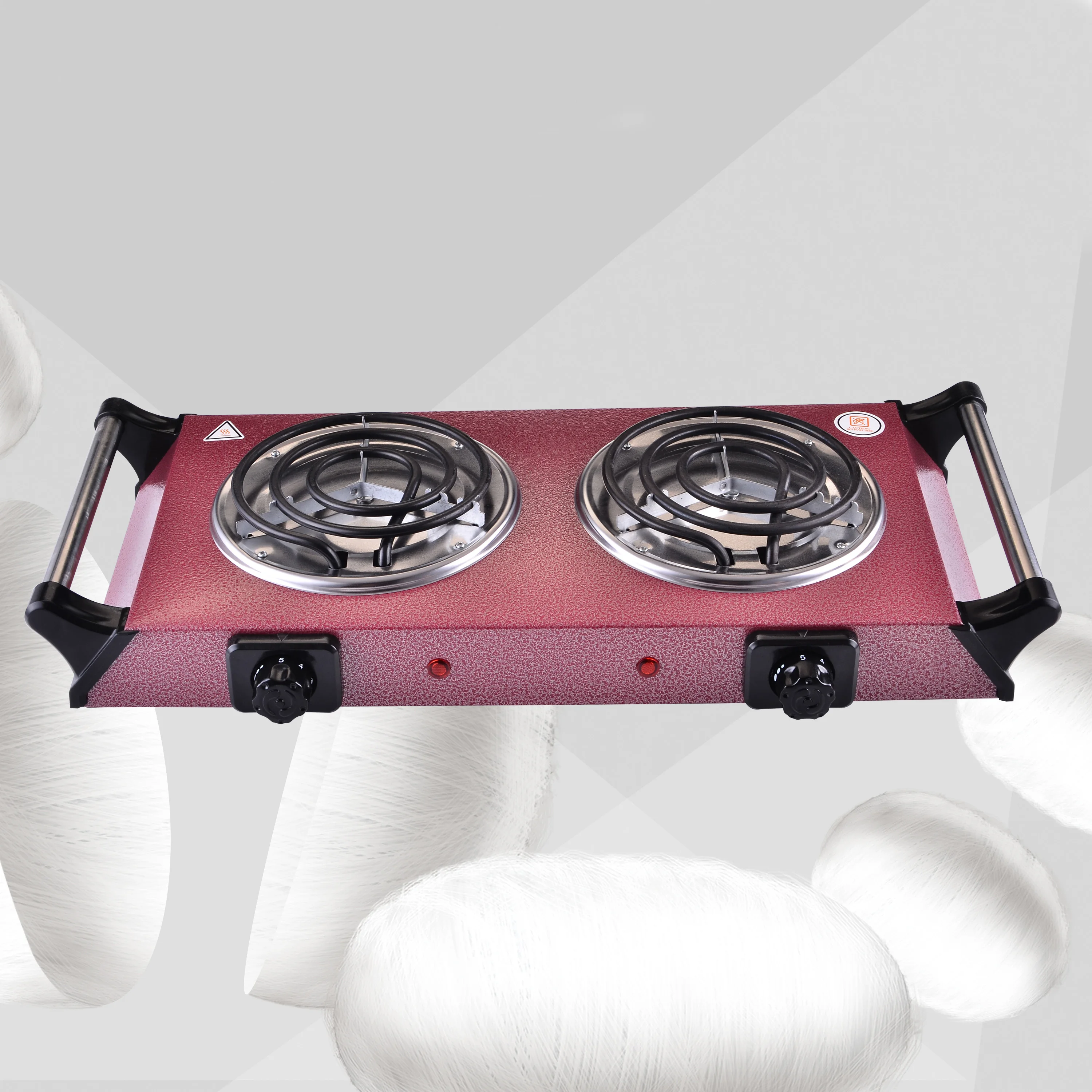 hot-sale portable multifunction excellent quality double stove electric cooking coil stove with handle coil hob