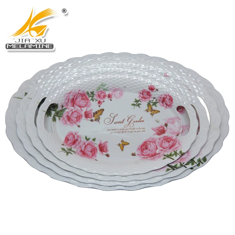
Free Samples Melamine Tableware 18 Inch Trays With Handle 
