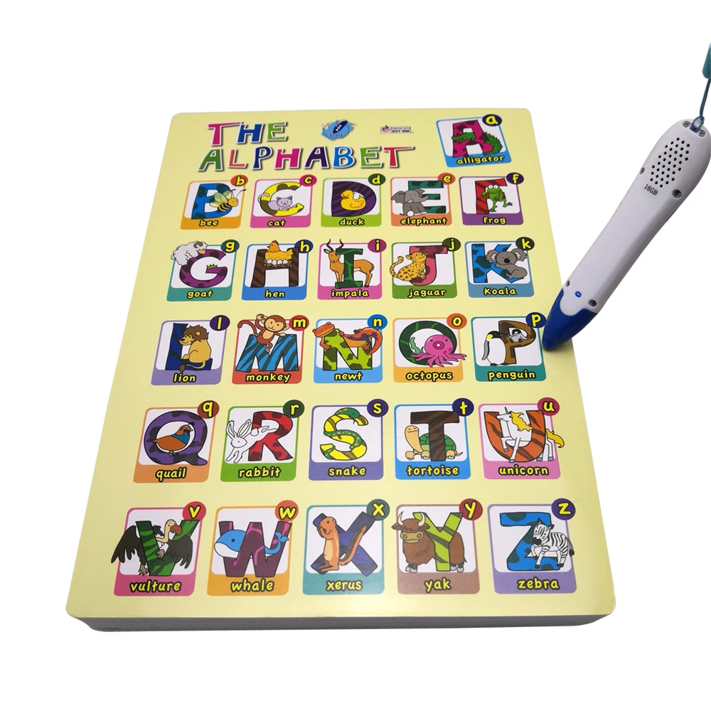 Custom Children English Alphabet Chart Language Translation Pen Learning Machine
