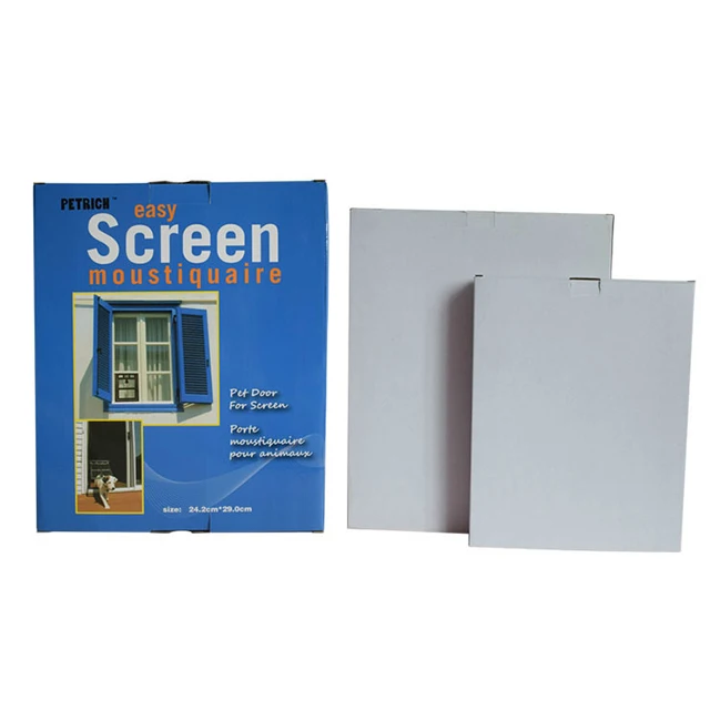 Automatic Lock / Lockable Dog Door Pet Screen Door Automatic Revolving Door