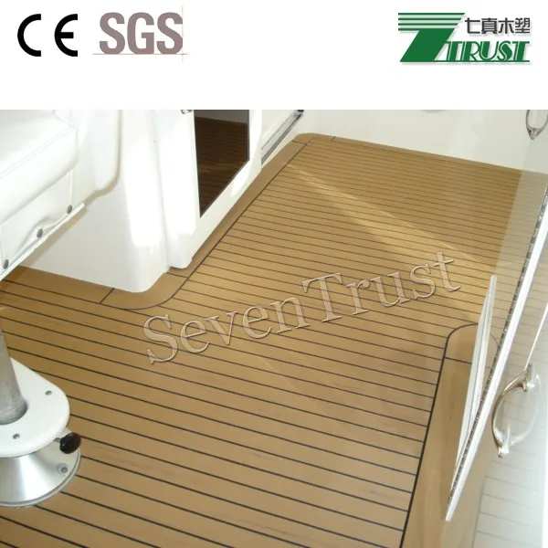 190x5мм рулоны ПВХ Тиковый синтетический Тиковый настил из ПВХ мягкий настил для лодки