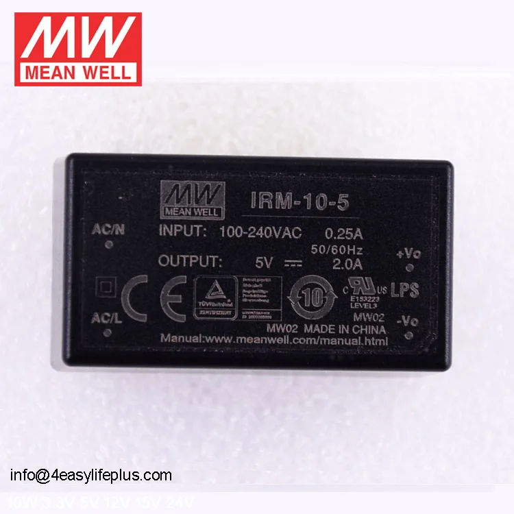 Meanwell 5V 2A Линейный импульсный источник питания светодиодного табло IRM-10-5