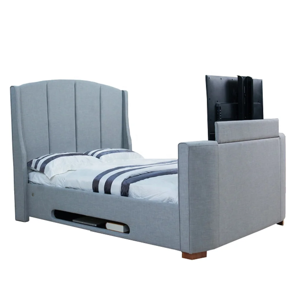 Диван-кровать большого размера из красного дерева с ТВ-подножкой