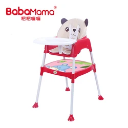 CE standard bear cushion kids higher stronger Children Dining Chair Convertible 2 in1Baby Feeding Chair high chair baby feeding
