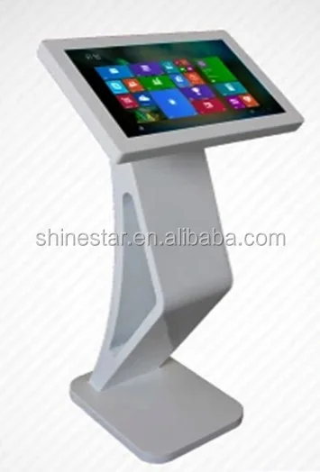 floor stand 24 inch LED interactive self-service terminal advertising display kiosk with mini PC