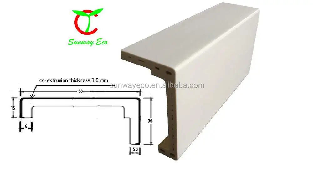 Sunway modern home decorative architrave wpc door frame