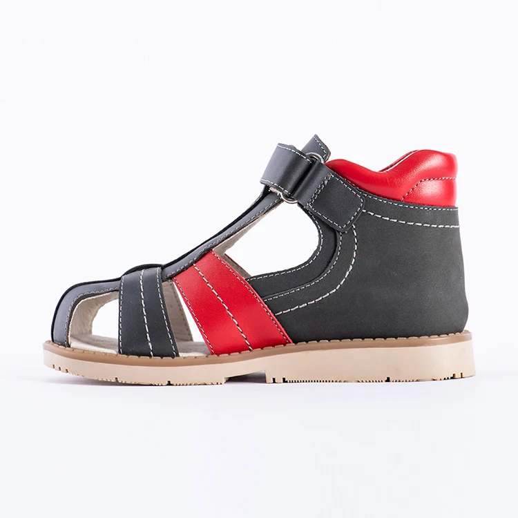 Fashionable style girls and boys sandals and orthopedic leather shoes