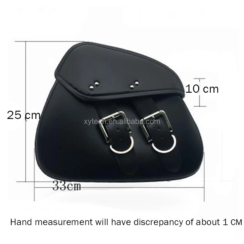 
Customized Waterproof Motorcycle PU Leather Side Saddle Tail Bag 